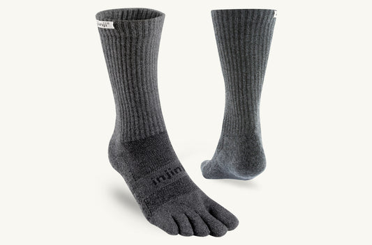Injinji Trail Midweight Crew Toesock - Granite