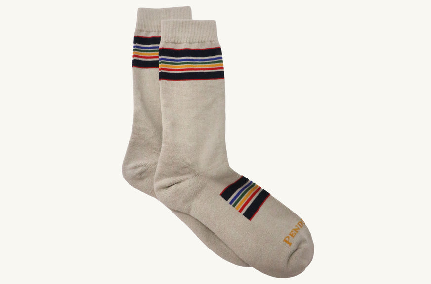 Pendleton Cotton Sock - Light Taupe