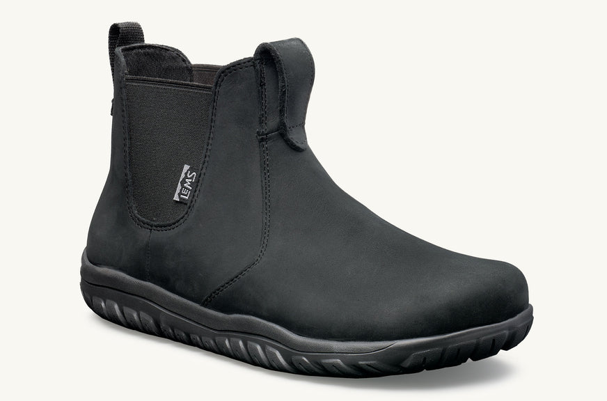 Men's Chelsea Barefoot Boot Waterproof - Obsidian