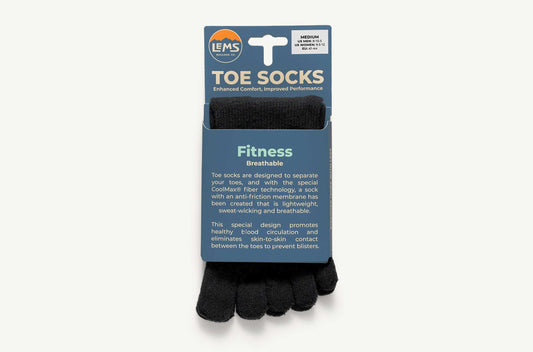 Lems Fitness Ankle Toesock - Black