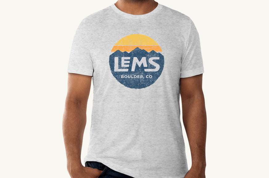 Lems Tri-Blend Logo Tee (Discontinued) - Heather Grey