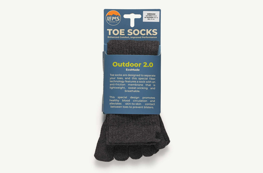 Lems Outdoor Crew Toesock - Dark Gray (EcoMade)