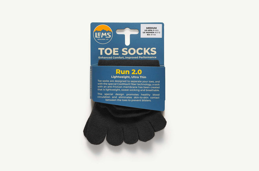Lems Run No-Show Toesock - Black