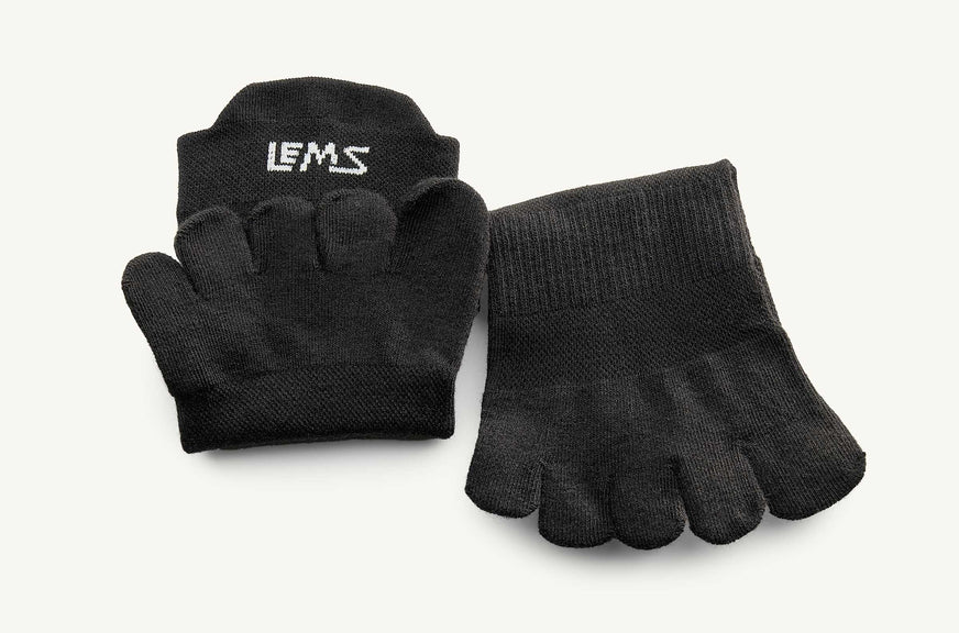Lems Run No-Show Toesock - Black