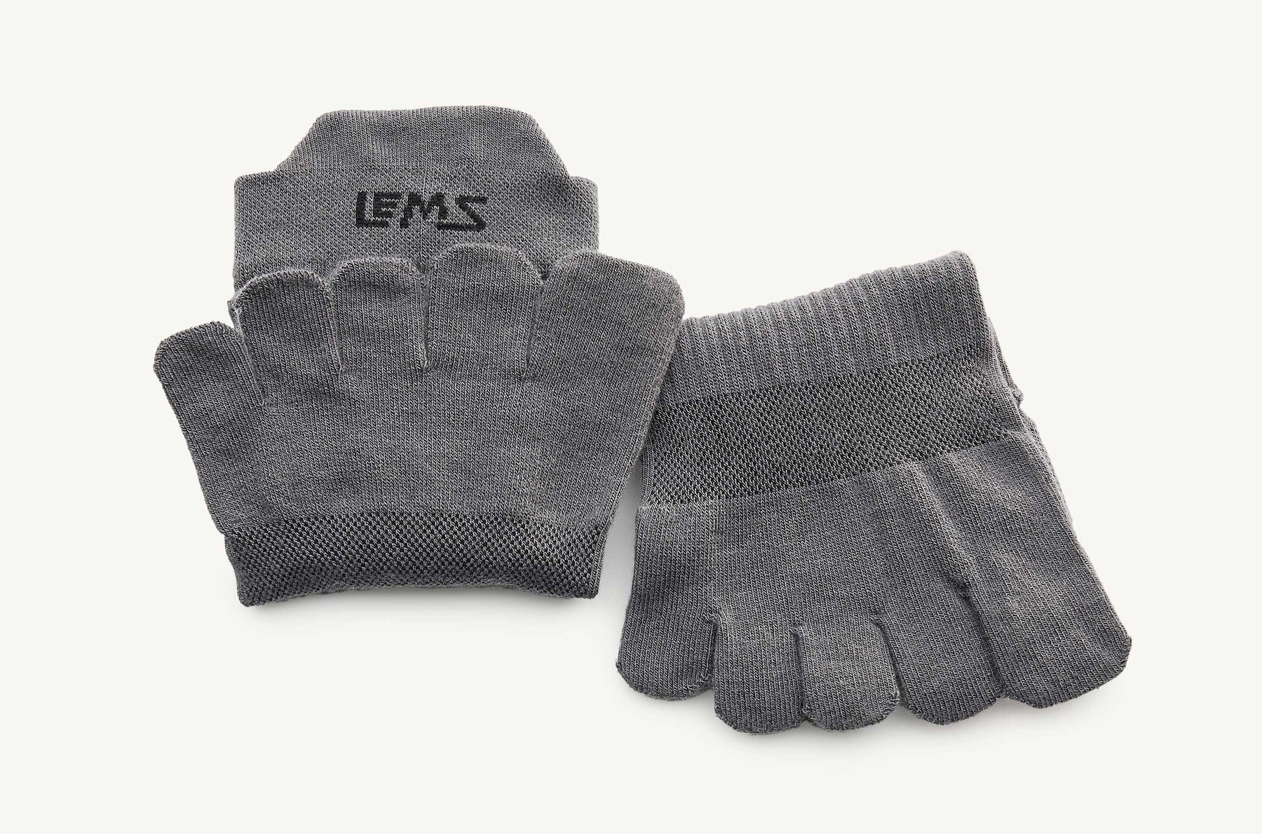 Lems Run No-Show Toesock - Dark Gray