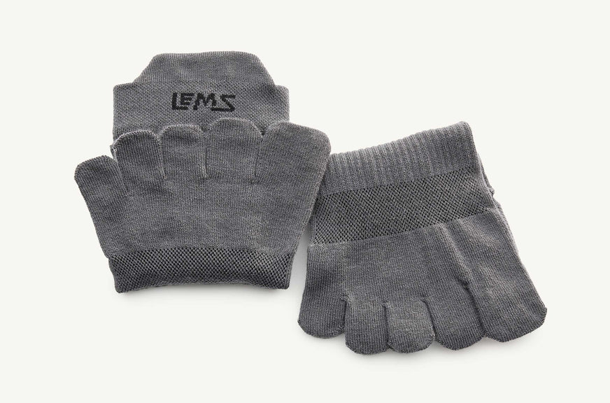 Lems Run No-Show Toesock - Dark Gray
