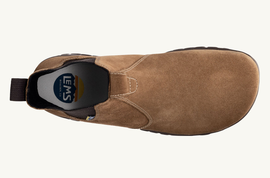 Men's Chelsea Suede Barefoot Boot - Cedar