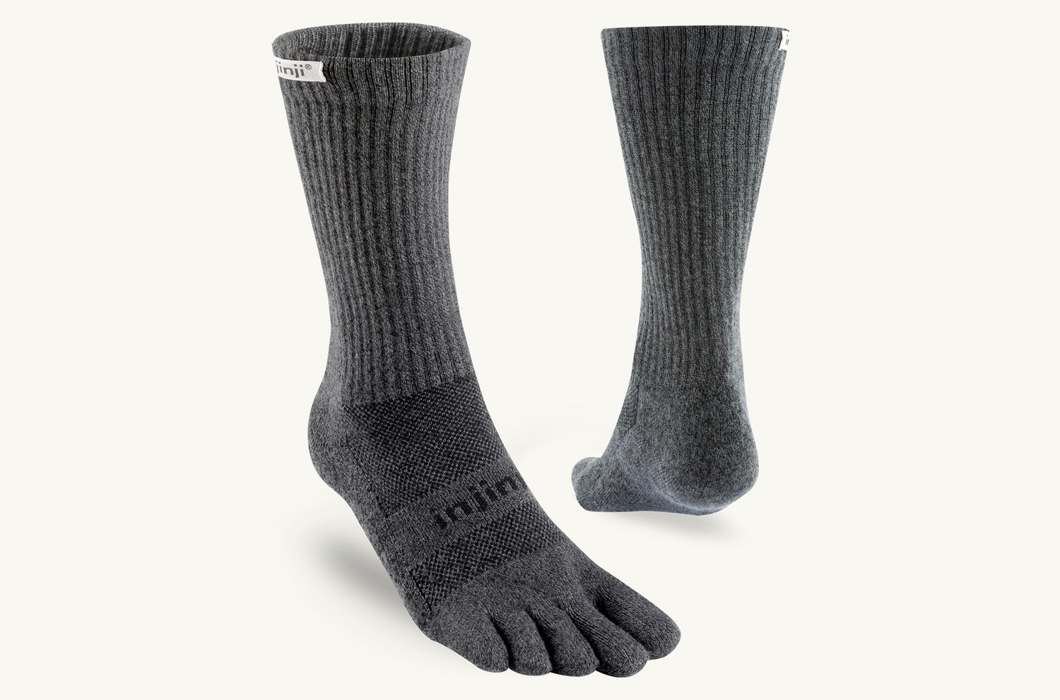Injinji Trail Midweight Crew Toesock - Granite