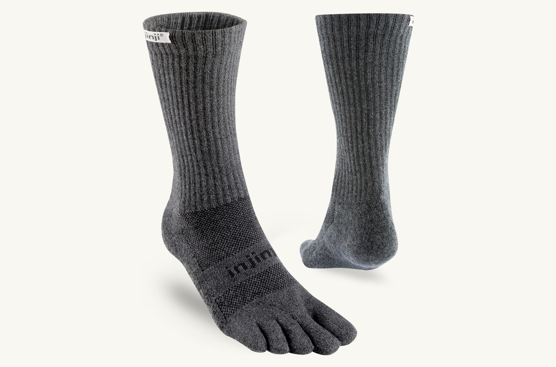 Calcetines deportivos Injinji Trail de peso medio - Granite