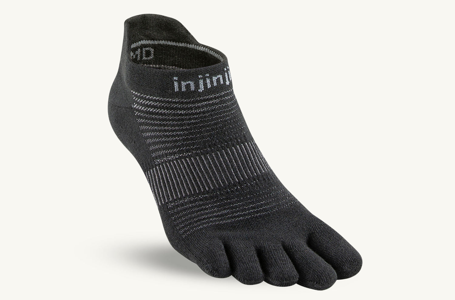 Injinji Lightweight No Show Toesock - Black