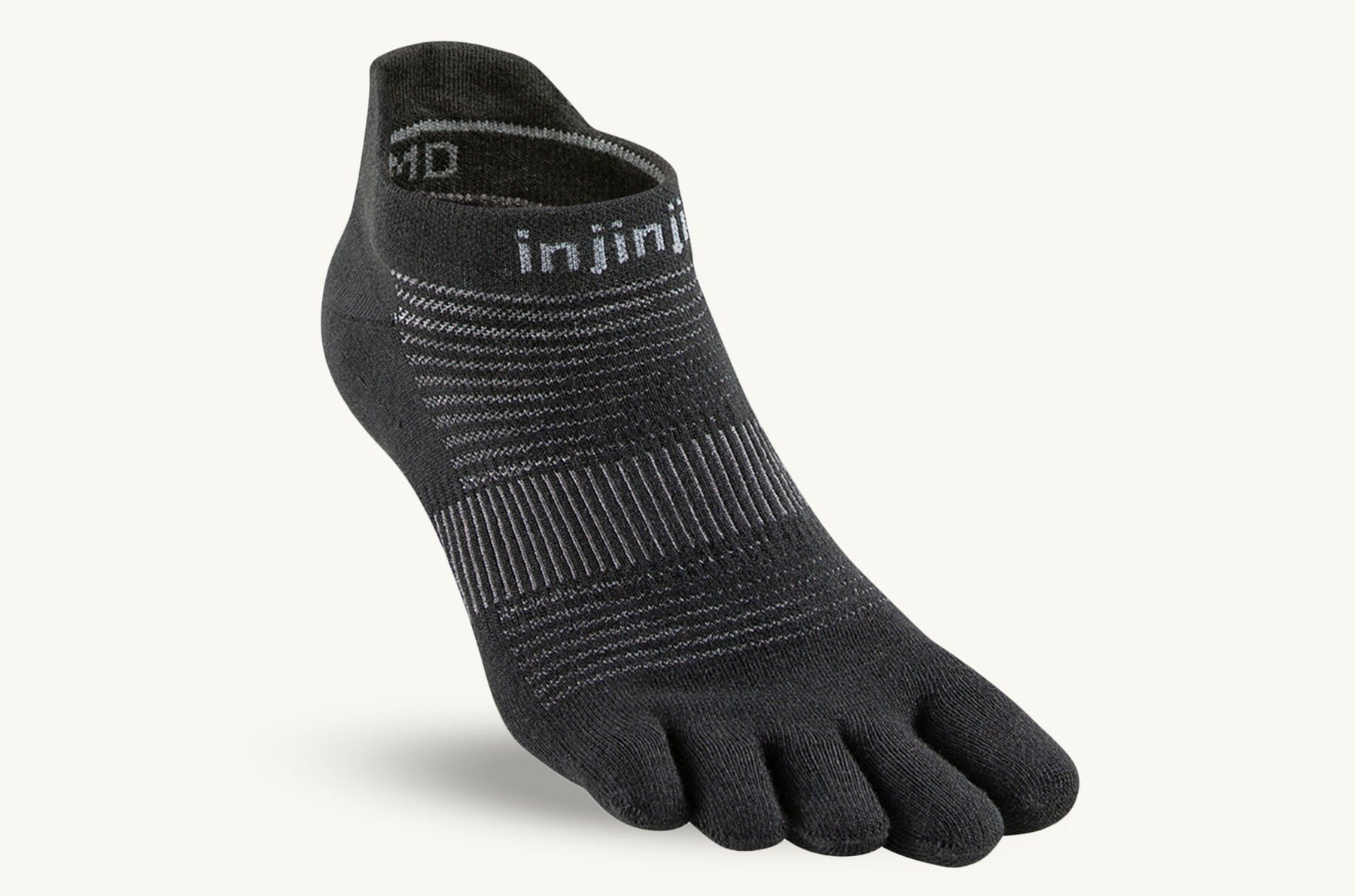 Injinji Lightweight No Show Toesock - Black