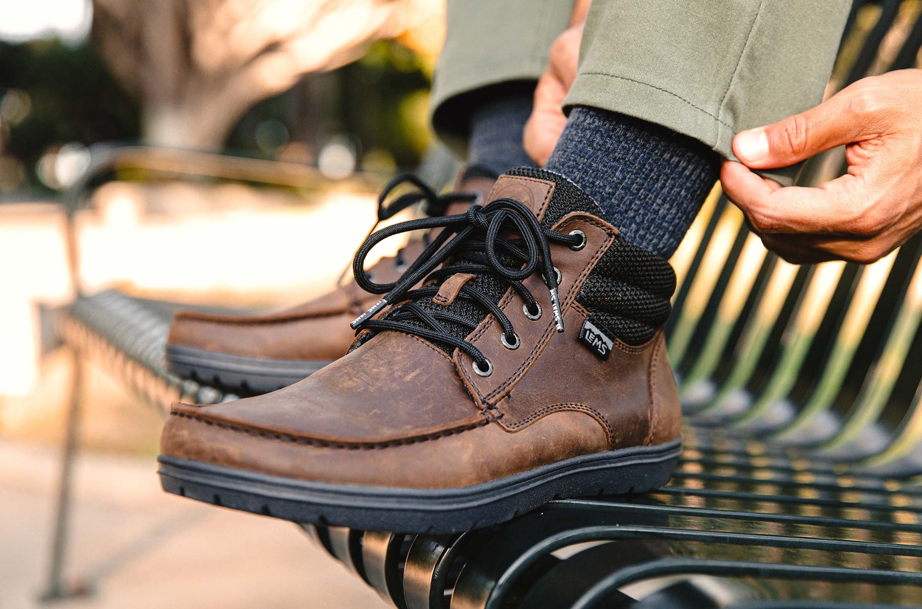 Bota Boulder Hombre Piel Media - Umber